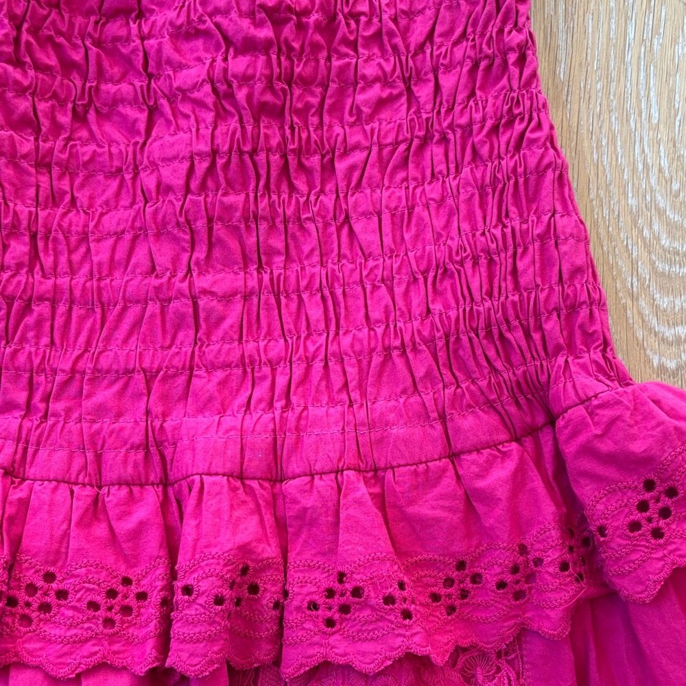 LoveShackFancy Fuchsia Mini Skirt - Picture 5 of 7